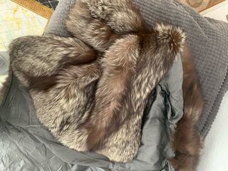 Abrigo Piel Zorro Gris