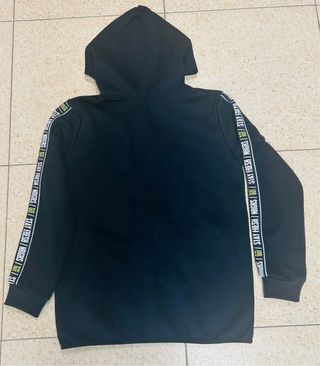 Sudadera con capucha y cremallera Negra