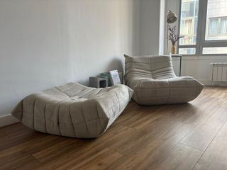 Sofá estilo Togo Beige