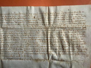 Documento notarial antiguo Barcelona 1508