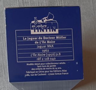 Tintin Coche 1/43 40 Jaguar Dr. Müller Isla negra