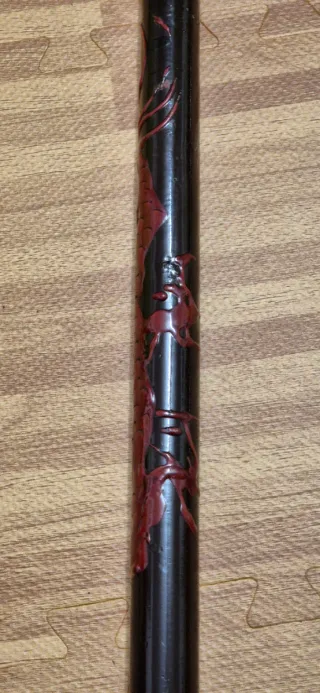 Bastone in legno lavorato