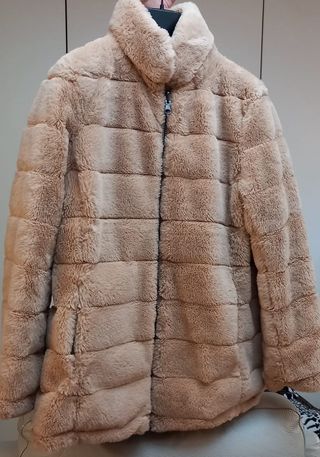 Giubbotto donna effetto pelliccia trapuntato