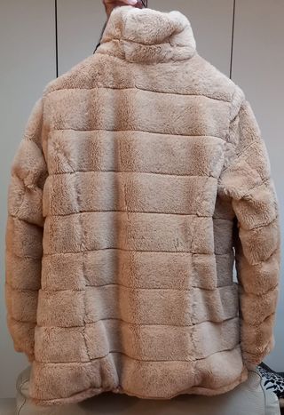 Giubbotto donna effetto pelliccia trapuntato