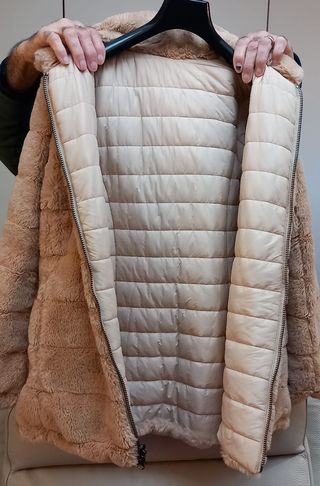 Giubbotto donna effetto pelliccia trapuntato