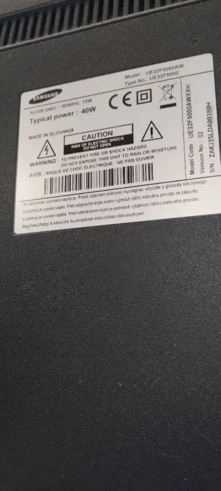 Samsung UE32F5000AW Tv