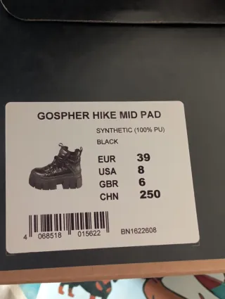 Botas Buffalo Negras Talla 39