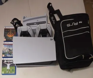 Consola PS5 con juegos y accesorios
