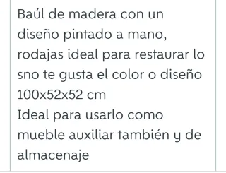 Baúl de madera decorado