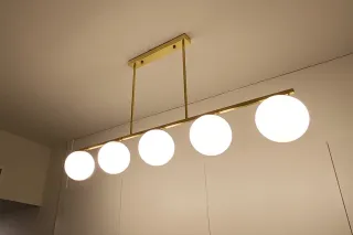 Lámpara de Techo Moonlight Ledkia - Metal Dorado