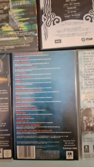 Lote VHS Conciertos Rock Pop Internacional