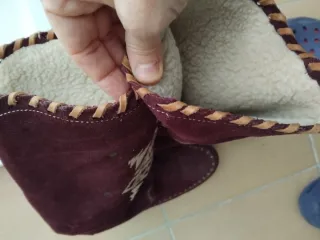 Botas serraje granate/burdeos calentitas