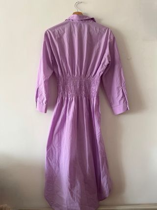 Vestido camisero midi lila Zara Talla XS