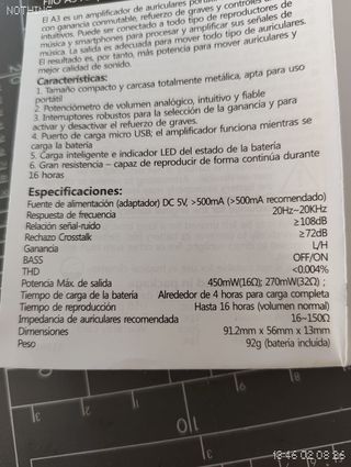 Amplificador Auriculares FiiO A3