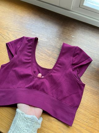 Top sportivo fucsia taglia M