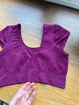 Top sportivo fucsia taglia M