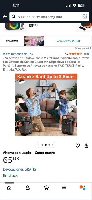 Altavoz Karaoke JYX con 2 Micrófonos