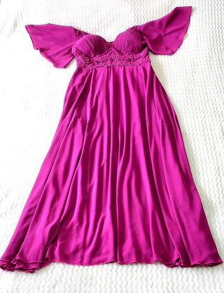 Vestido de fiesta largo fucsia