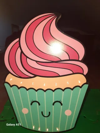 Lámpara cupcake infantil sin usar