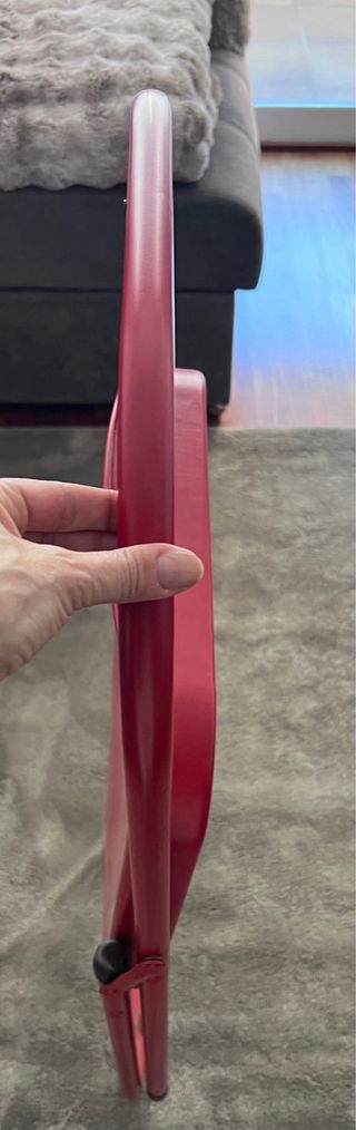 Silla plegable roja de metal Sin marca