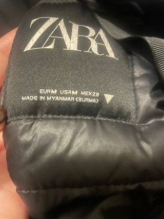 Parka plumífero Zara mujer negro