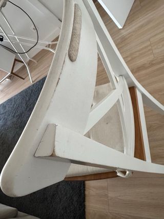 Pack 4 Sillas Madera Marrón y Blanca