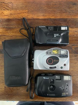 Lote 3 Cámaras Analógicas Chinon, Fuji, Protax