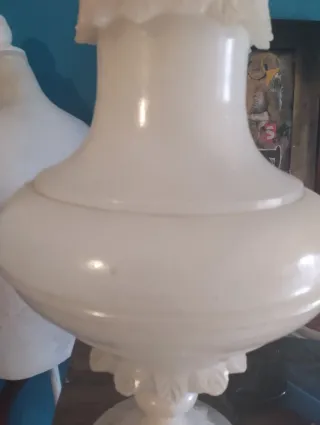 Pie de lámpara de alabastro para decorar