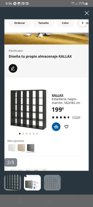 Librería Ikea Kallax Negra