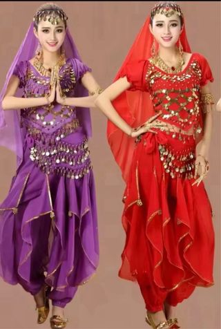 Trajes Danza Árabe Vientre Morado (tallaL) rojo(xl