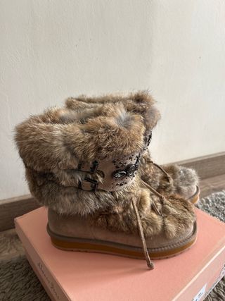 Botas Alma en Pena Beige y Marrón