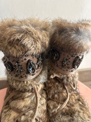 Botas Alma en Pena Beige y Marrón