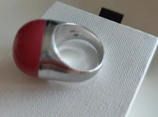 Anillo Luxenter Plata Piedra Roja