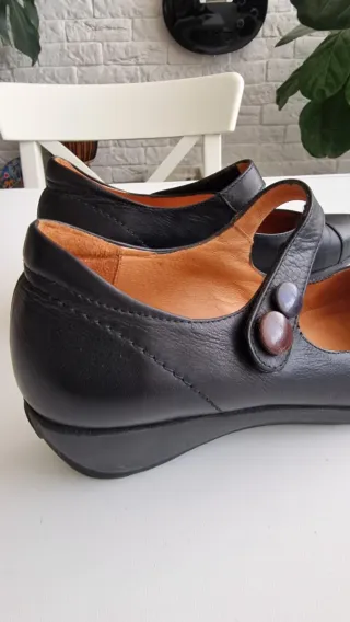 Zapatos Hispanitas Piel Mujer Talla 42 Negros