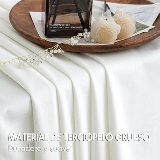 MIULEE Cortinas Terciopelo Blanco Salon Modernas 2