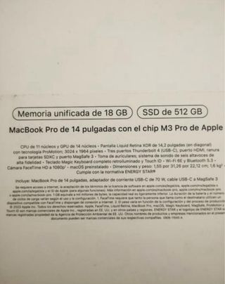 MacBook Pro 14 M3 18GB RAM