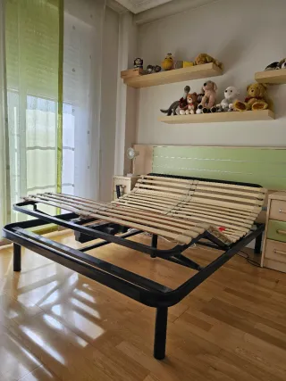 Dormitorio completo  con cama articulada de 130cm