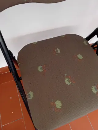 Silla plegable acolchada vintage