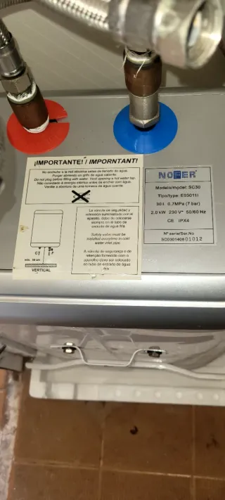 Termo Eléctrico NOBER 30L Cuadrado