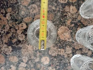 Vasos de chupito de cristal tallado