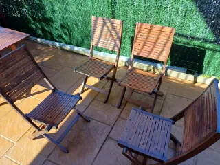 Mesa de madera para jardín