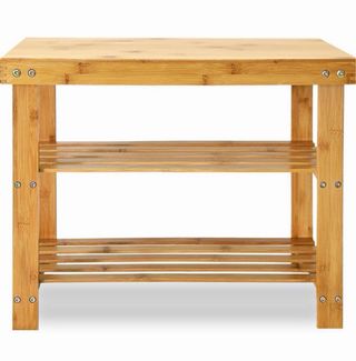 Banco de bambú natural 3 niveles