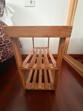 Banco de bambú natural 3 niveles