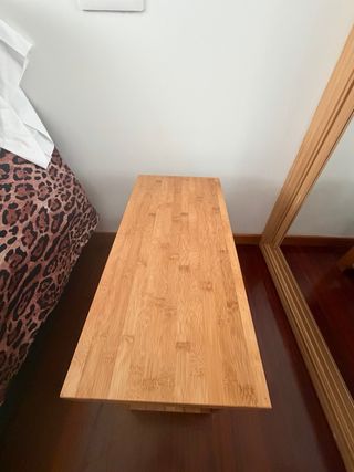 Banco de bambú natural 3 niveles