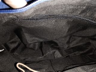 Borsa Blu Marino e Beige con Texture