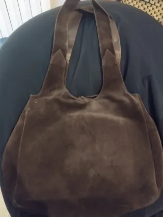 Borsa hobo in camoscio marrone