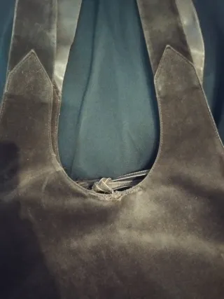 Borsa hobo in camoscio marrone
