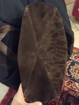 Borsa hobo in camoscio marrone