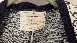 Chaqueta Kimono Boho Azul y Blanco