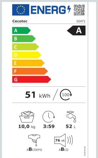 Lavadora Cecotec 10kg